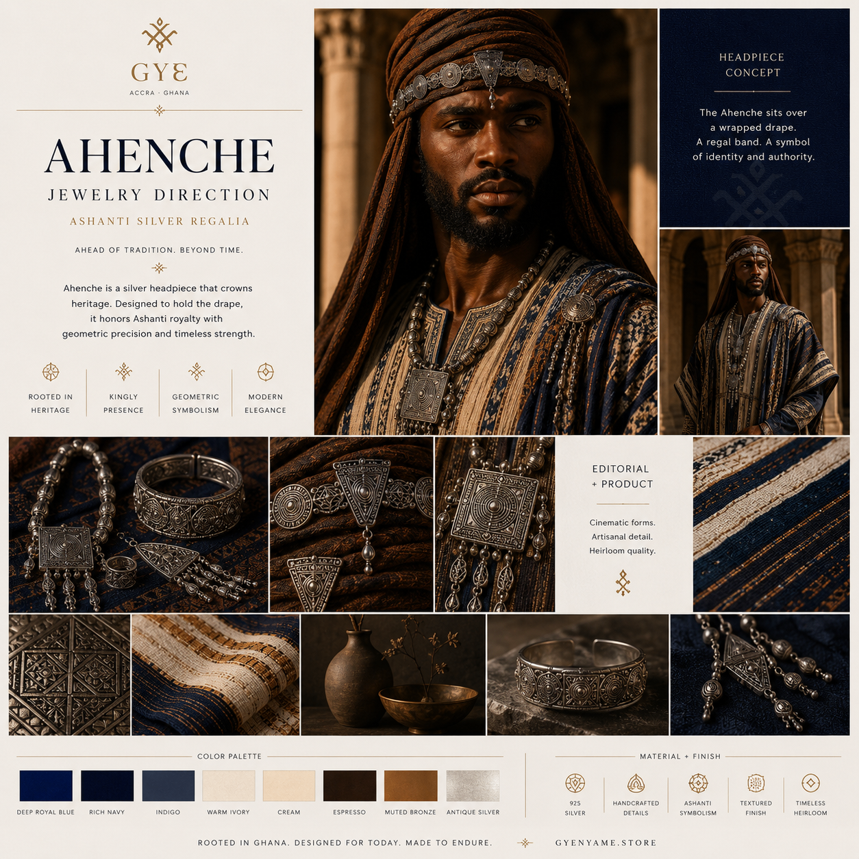 Reference board: Ahenkyɛ jewelry direction
