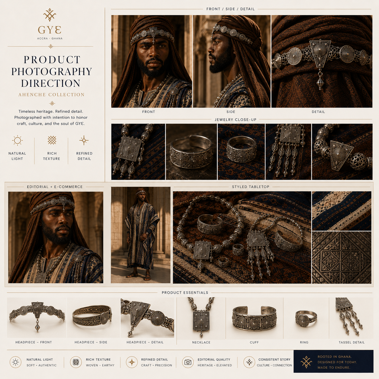 Reference board: product photography direction