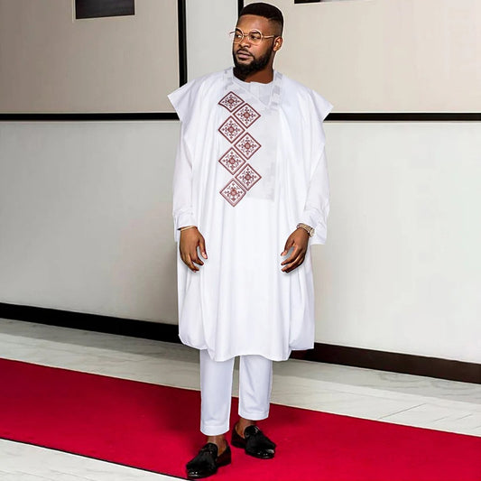 African Agbada (White)