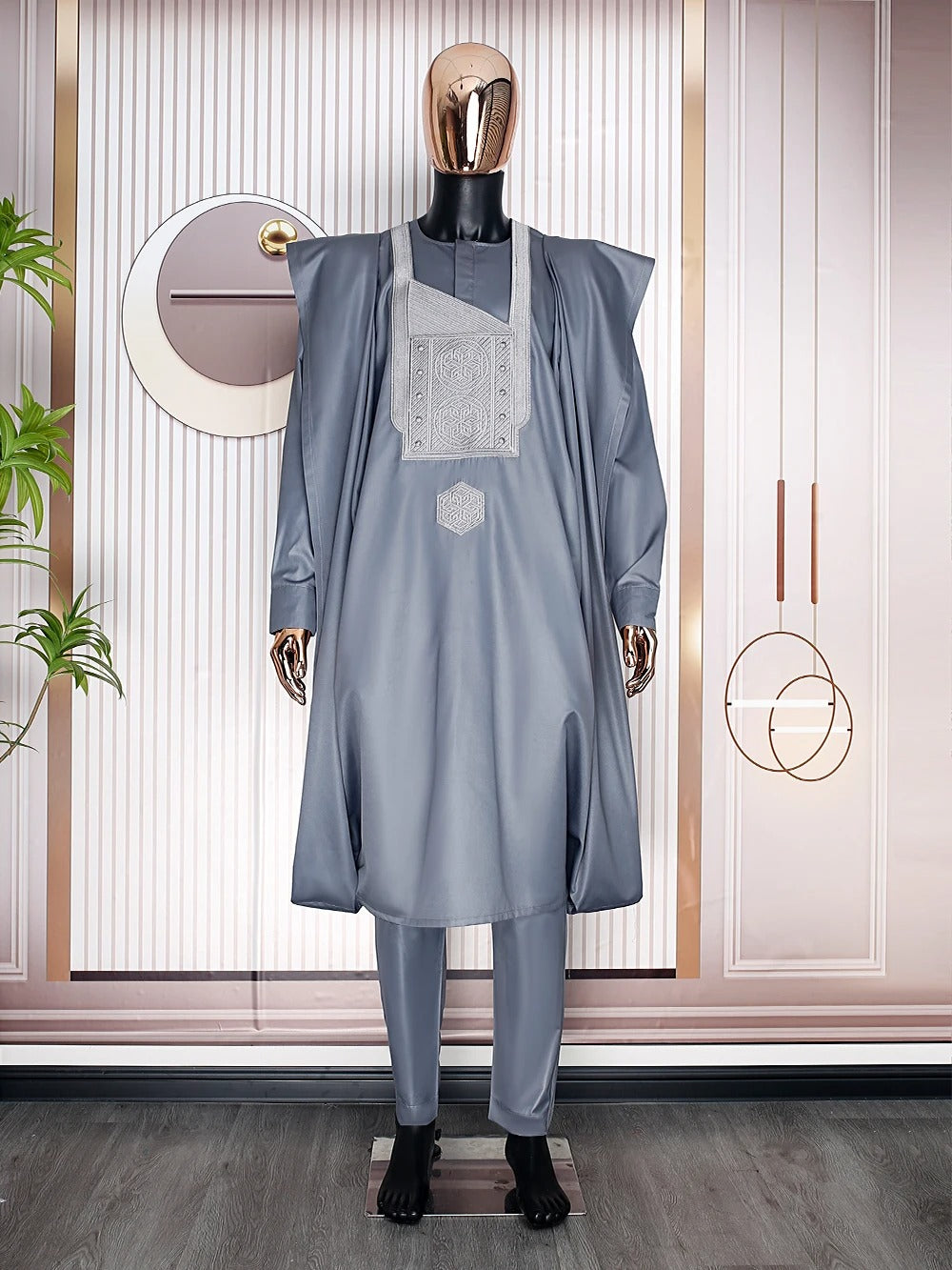 African Agbada (Grey)