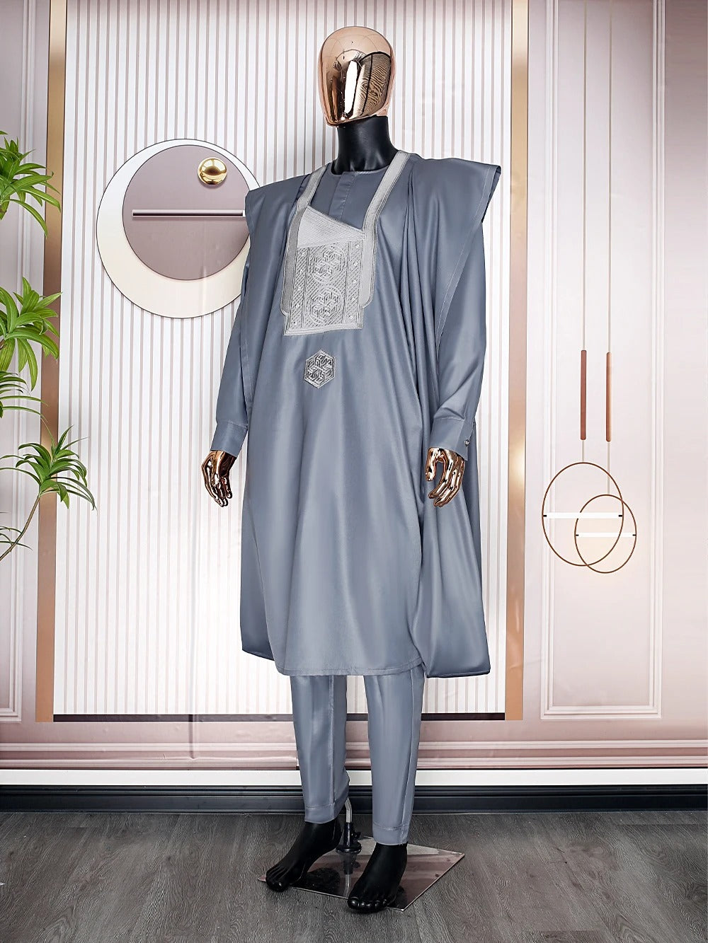 African Agbada (Grey)