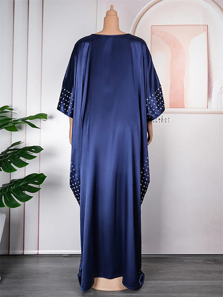 Satin Boubou Maxi Dress